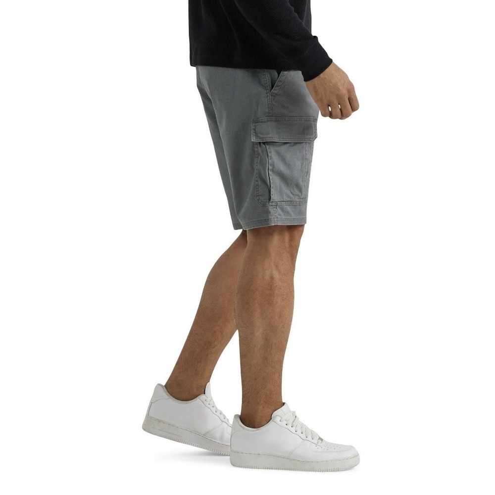 Wrangler Cargo Shorts Mens 44 Relaxed Fit Cotton Gray Outdoors Trail Casual NEW - Picture 3 of 16